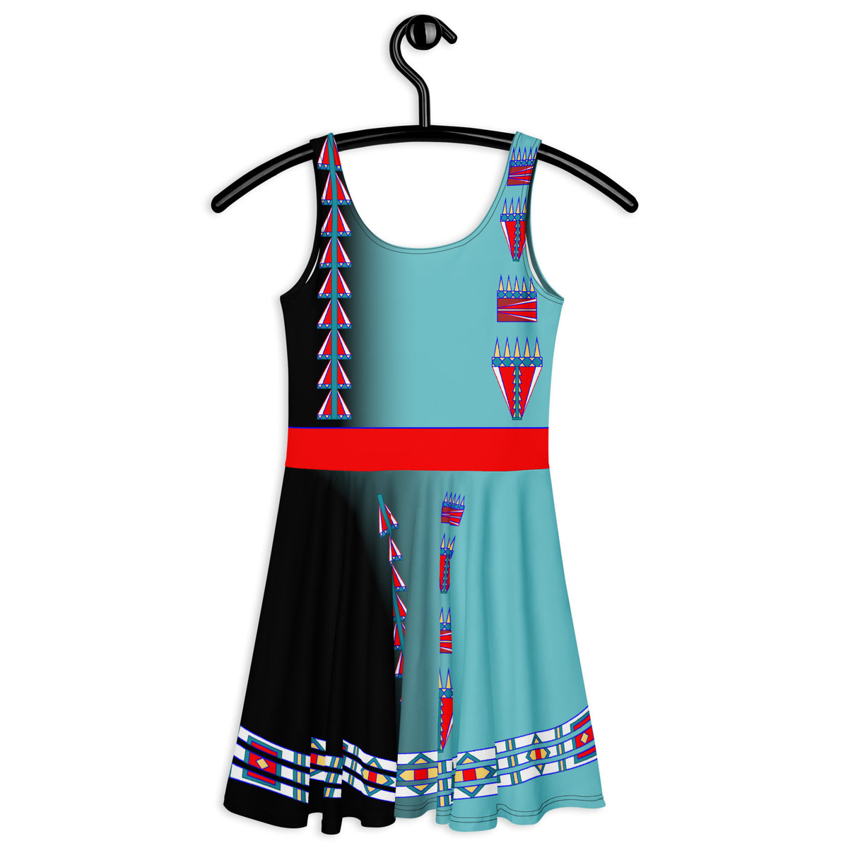 DC Comics Wonder Woman Blue Logo Sleeveless Skater Dress For Girls - Official Licensed Costume Dress