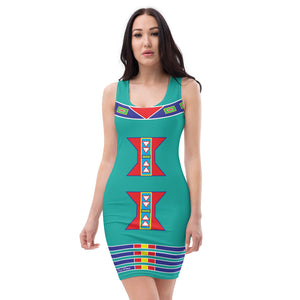 Live Turquoise Fitted Dress