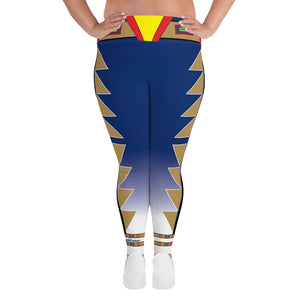 Centered Blue and Gold Fade Plus Size Leggings