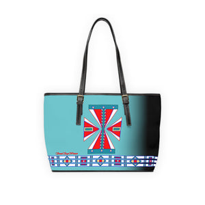 Courage Blue PU Leather Shoulder Bag