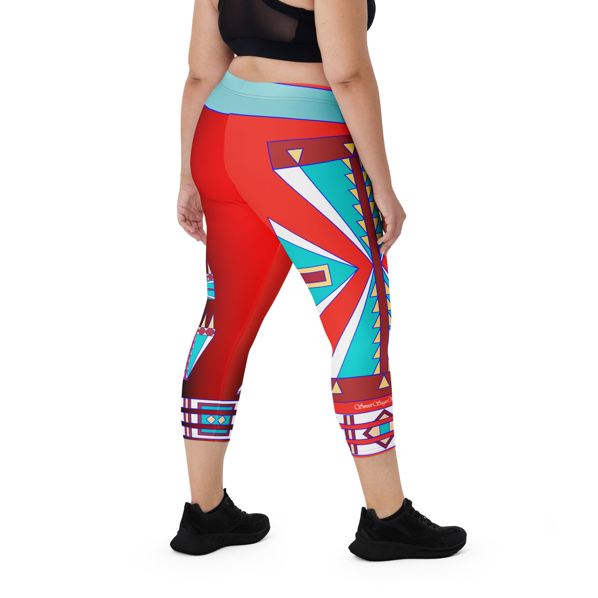 Courage Red Capri Leggings