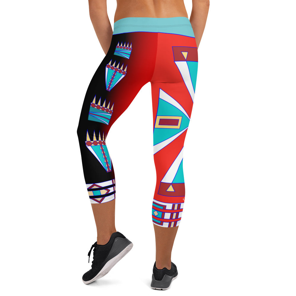 Courage Red Capri Leggings