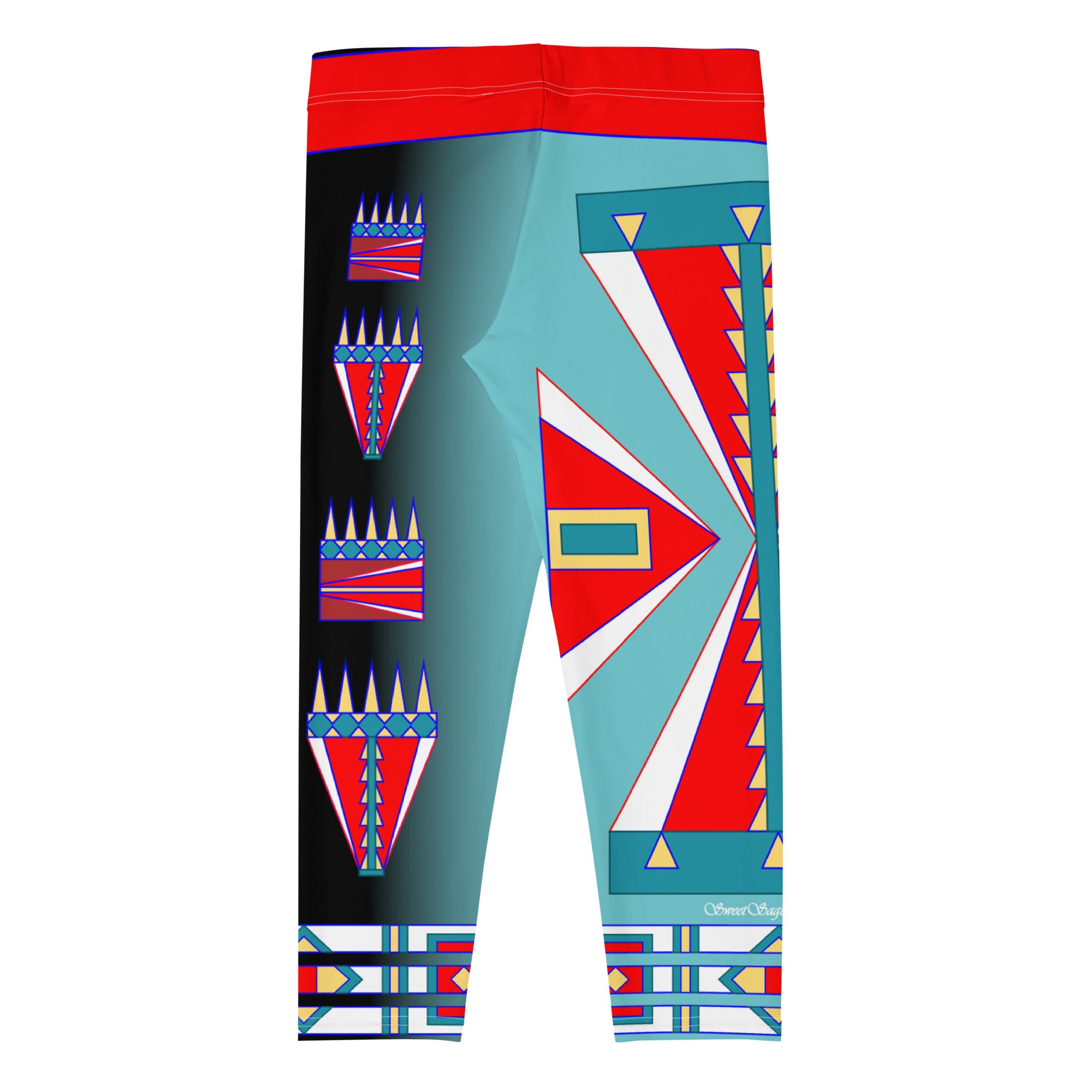 Courage Turquoise Capri Leggings