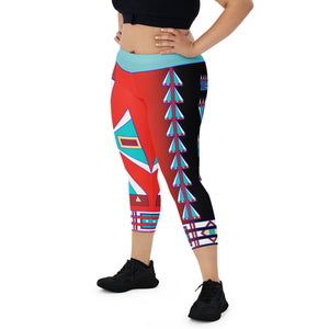 Courage Red Capri Leggings