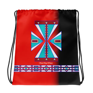 Courage Red Drawstring bag