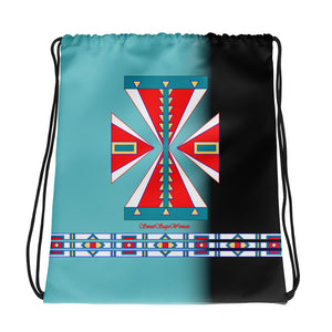 Courage Blue Drawstring bag