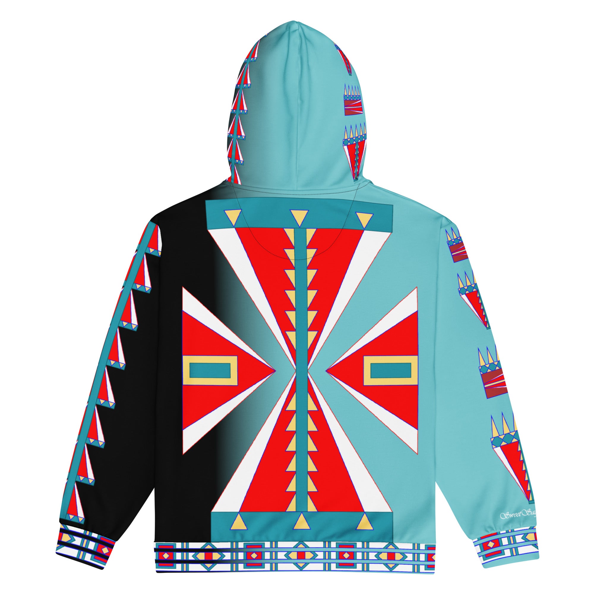 Courage Turquoise Unisex zip hoodie