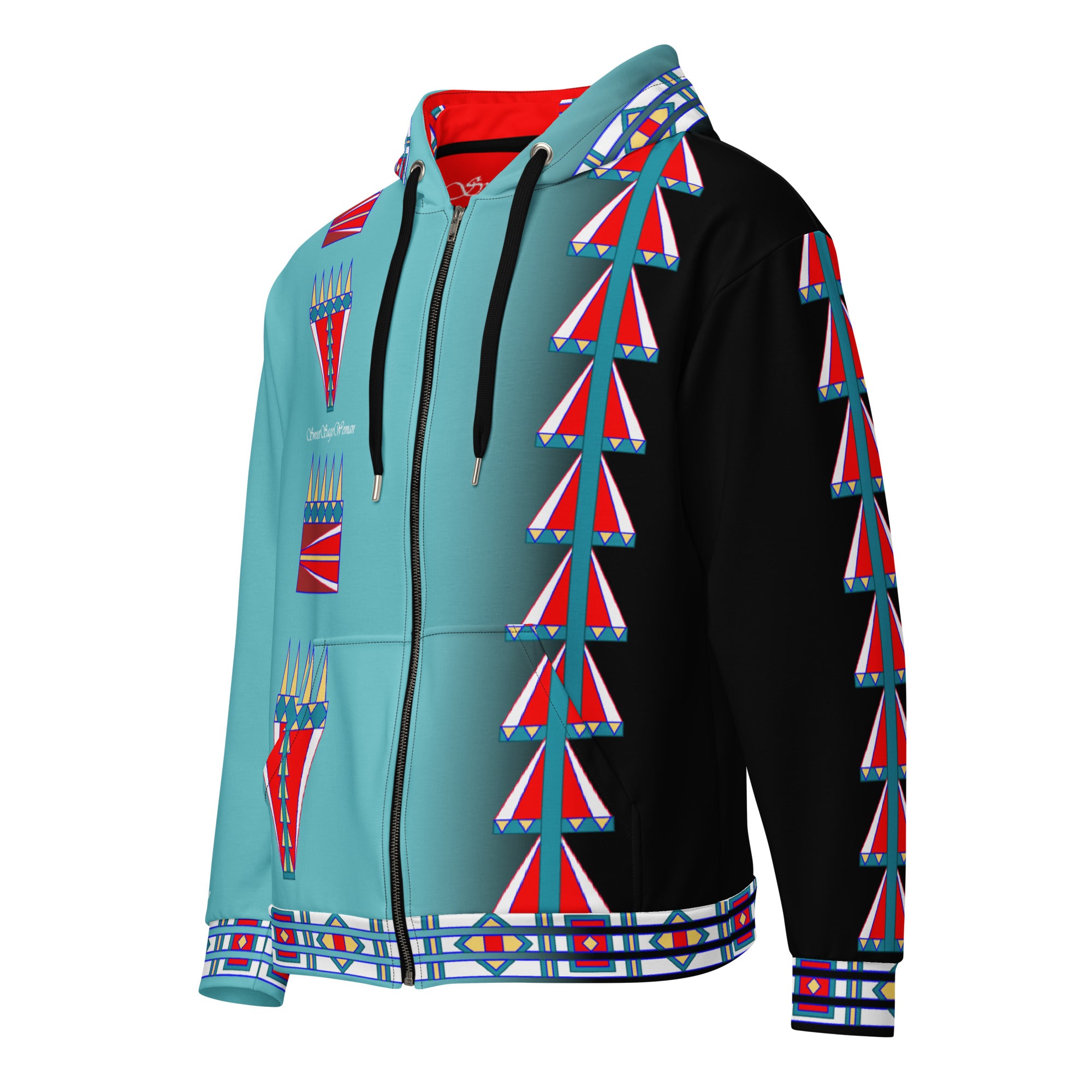 Courage Turquoise Unisex zip hoodie – Sweet Sage Woman