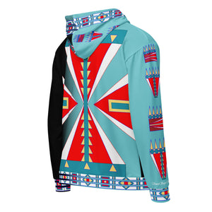 Courage Turquoise Unisex zip hoodie