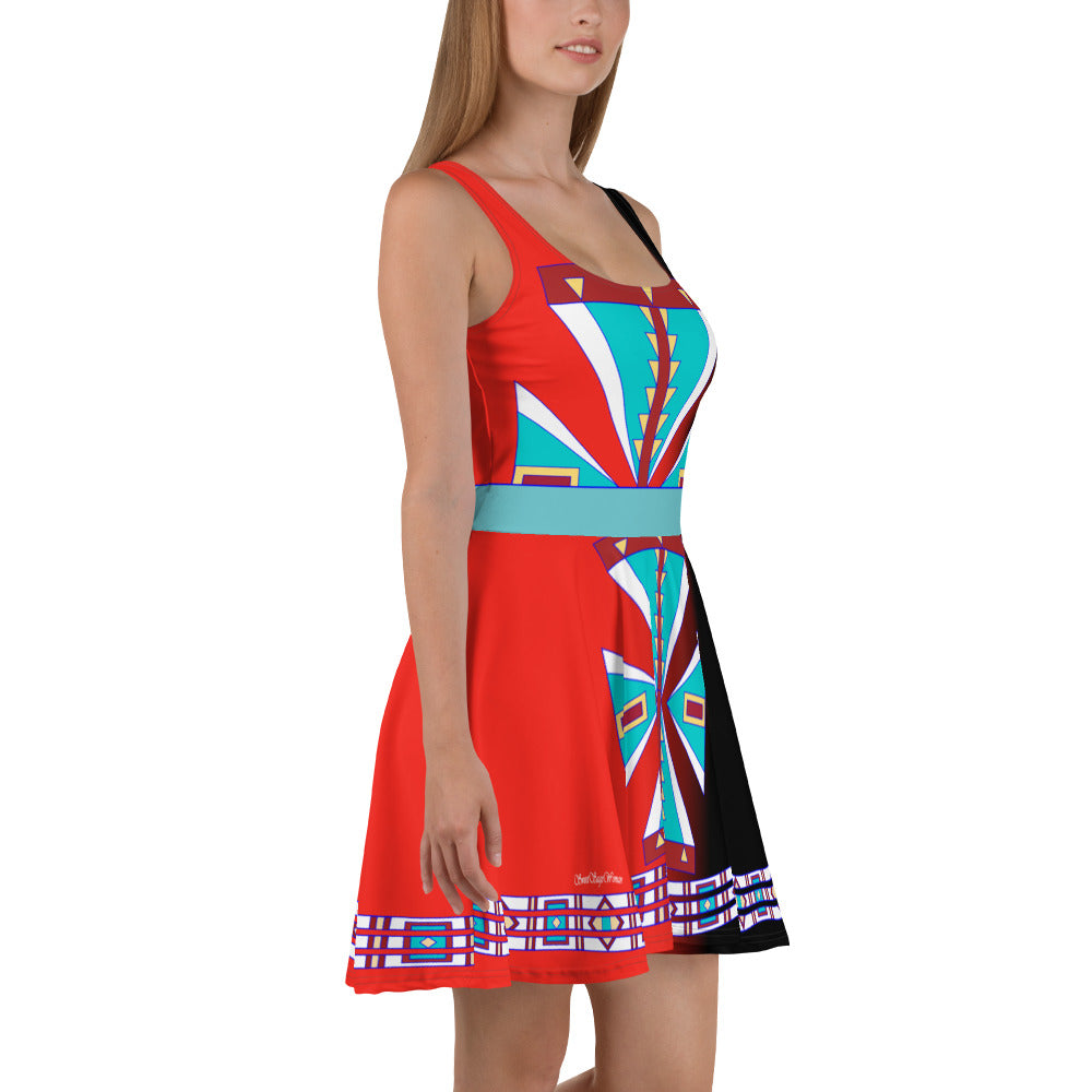 Courage Red Skater Dress