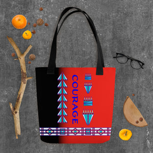 Courage Red Tote bag