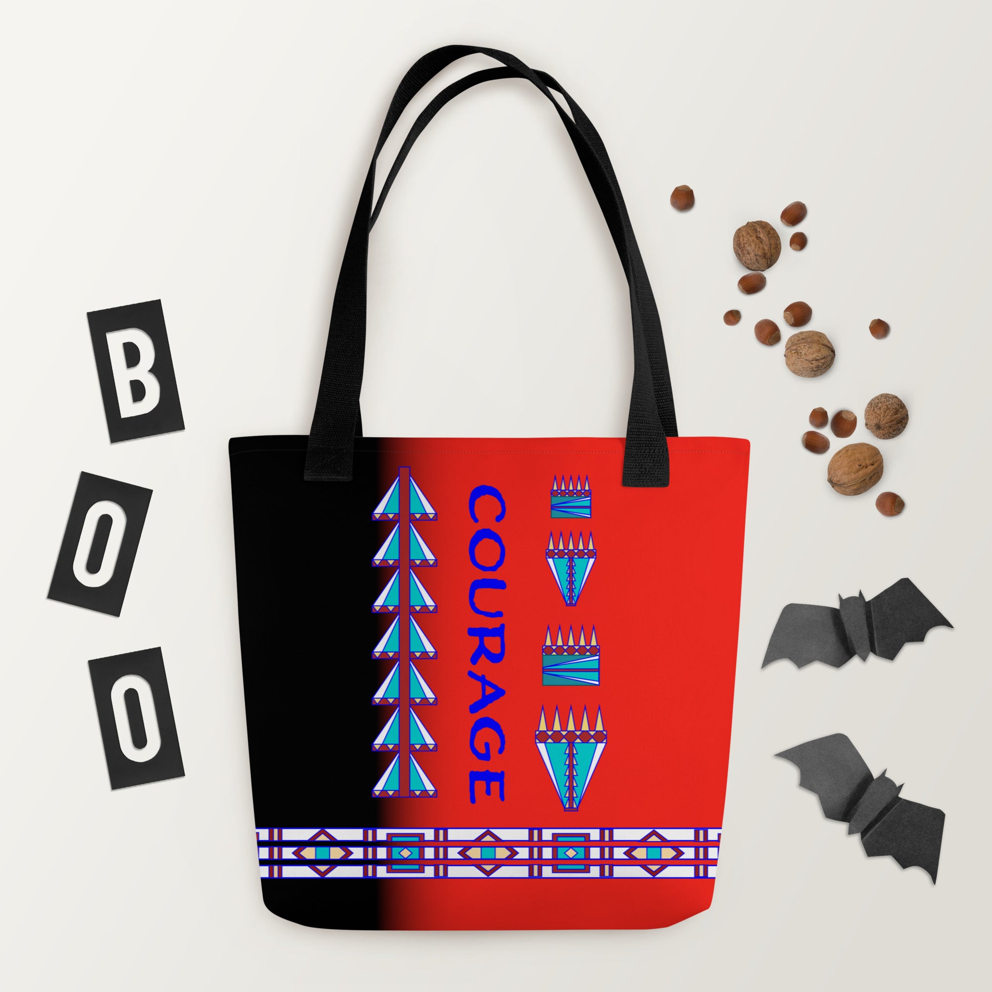 Courage Red Tote bag