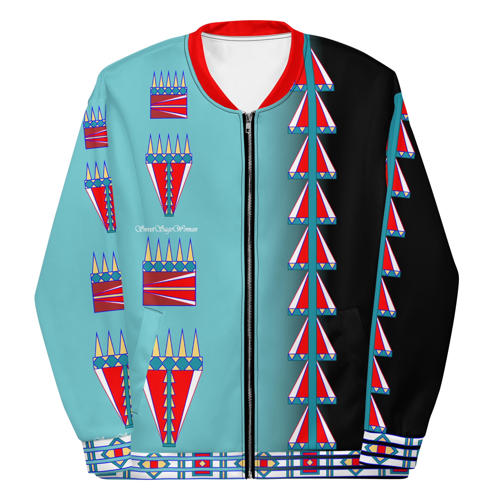 Courage Turquoise Unisex Bomber Jacket