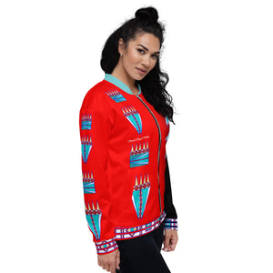 Courage Red Unisex Bomber Jacket