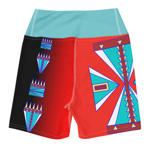 Courage Red Yoga Shorts