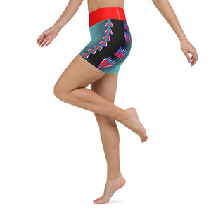 Courage Turquoise Yoga Shorts