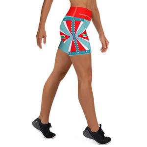 Courage Turquoise Yoga Shorts