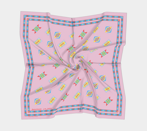 Hiitche "Pink" SweetSageWoman Square Scarf