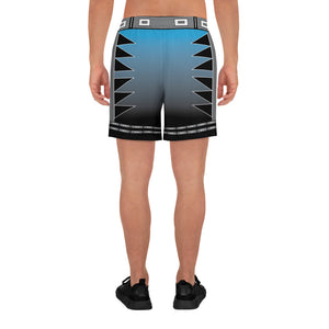 Centered Blue Fade Men's Athletic Shorts