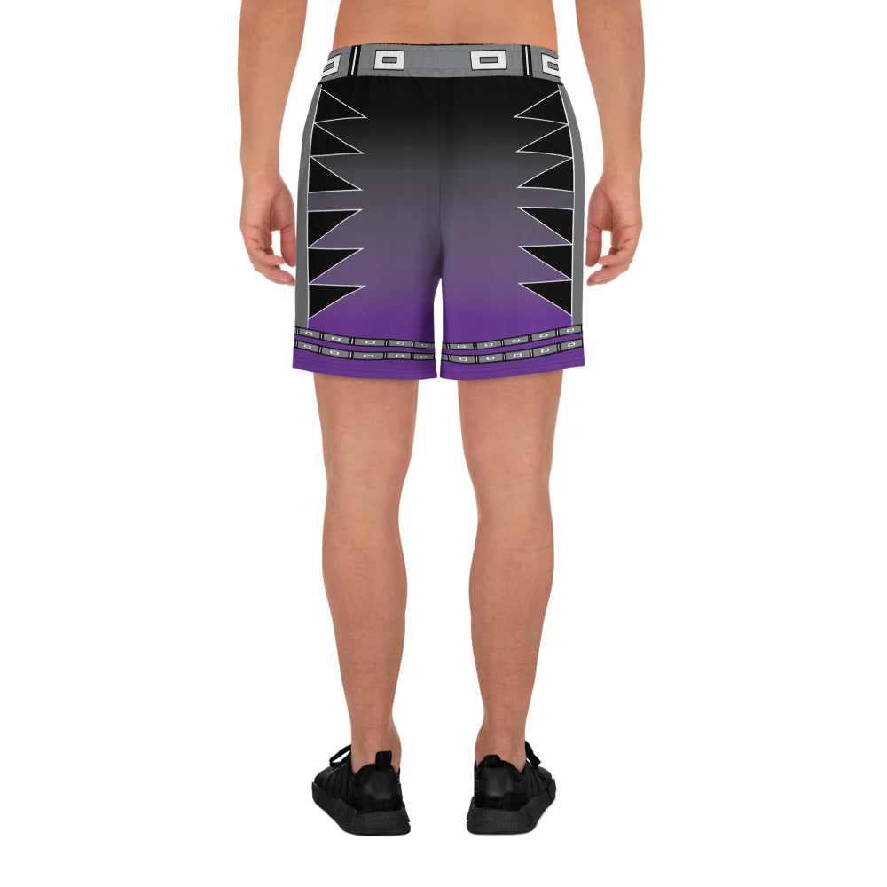 Centered Purple Men's Athletic Long Shorts