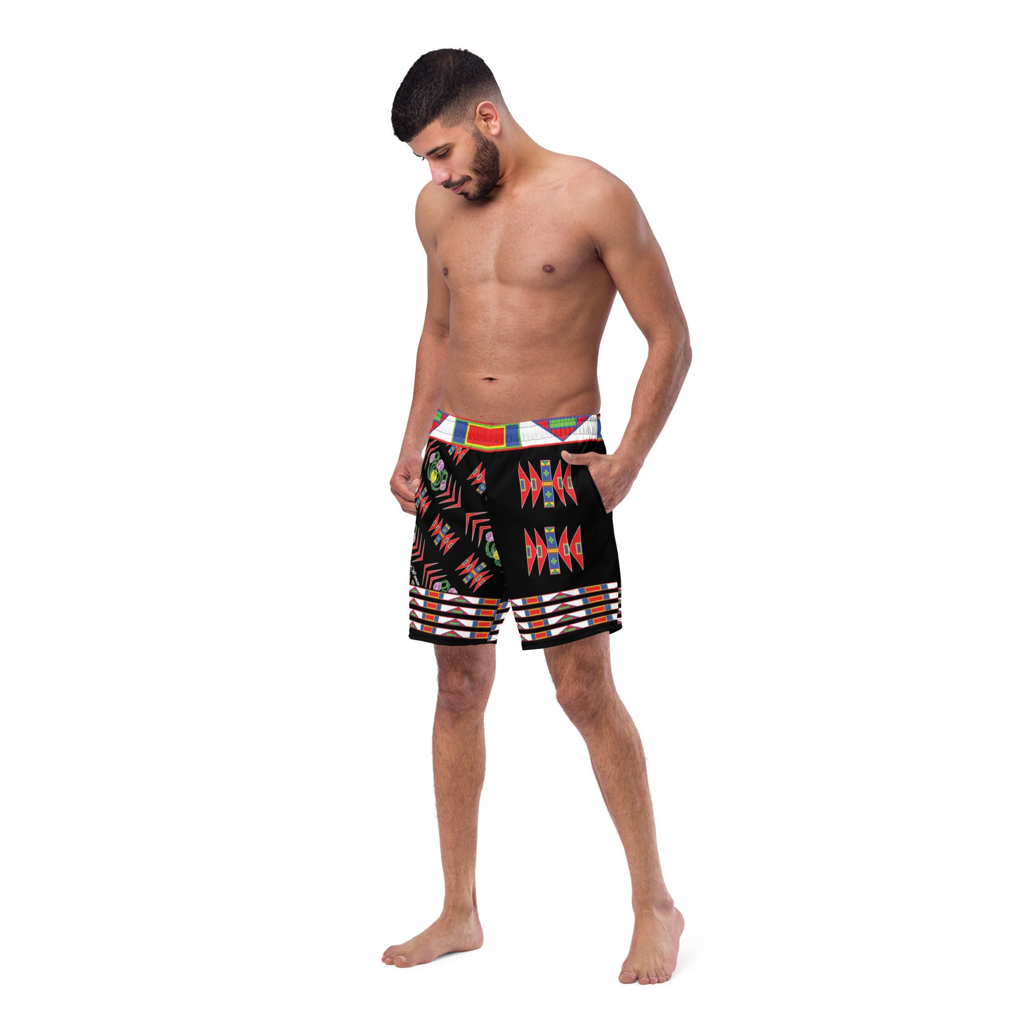 Gratitude Men's Black swim trunks