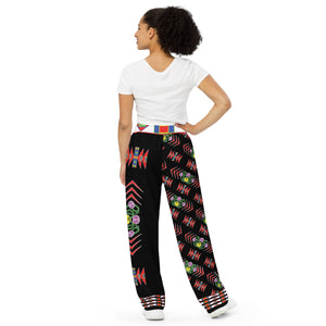 Gratitude Black unisex wide-leg pants