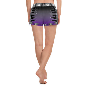 Centered Purple Face Women's Athletic Short Shorts