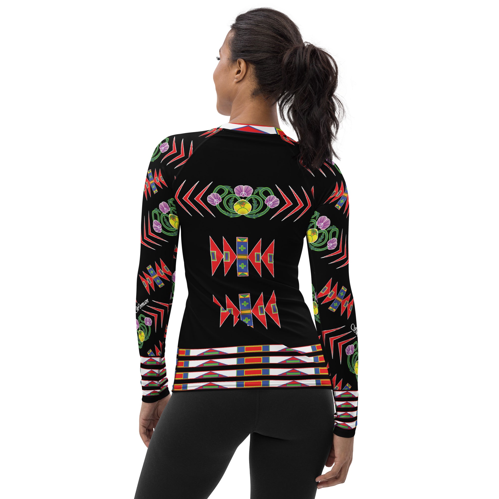 Gratitude Women's Black Rash Guard