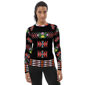 Gratitude Women's Black Rash Guard