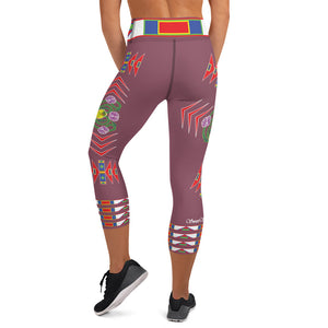 Gratitude Rose Yoga Capri Leggings