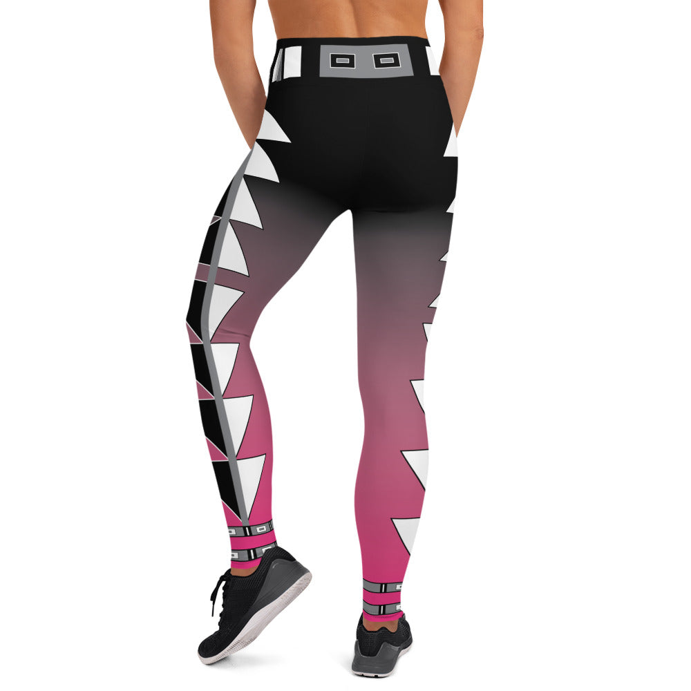 Centered Black and Pink fade Yoga Leggings