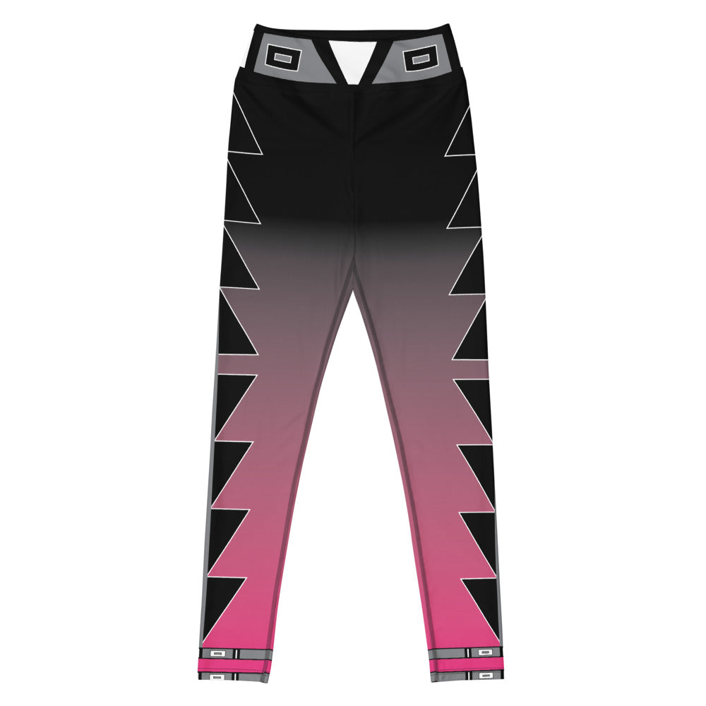 Centered Black and Pink fade Yoga Leggings