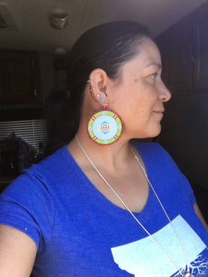 Baaalaxiileetash “I am Fearless” handmade earrings
