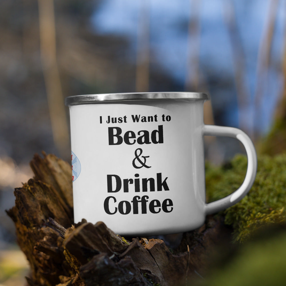 Bead & Drink Coffee Enamel Mug