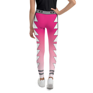 Centered Pink Fade Youth Leggings 8 to 20