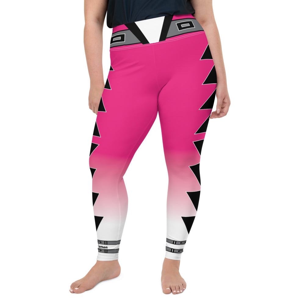 Centered Pink Fade Plus Size Leggings
